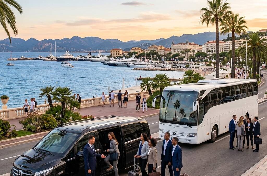 Transport groupes et séminaires sur la Côte d&rsquo;Azur : Guide complet pour organisateurs d&rsquo;événements